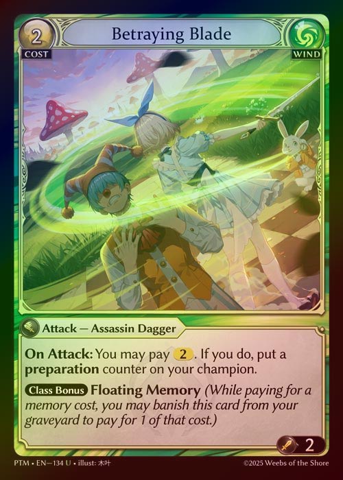【FOIL】[Wind] Betraying Blade [PTM134-U]