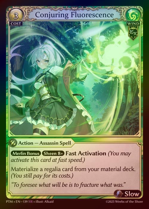 【FOIL】[Wind] Conjuring Fluorescence [PTM139-SR]