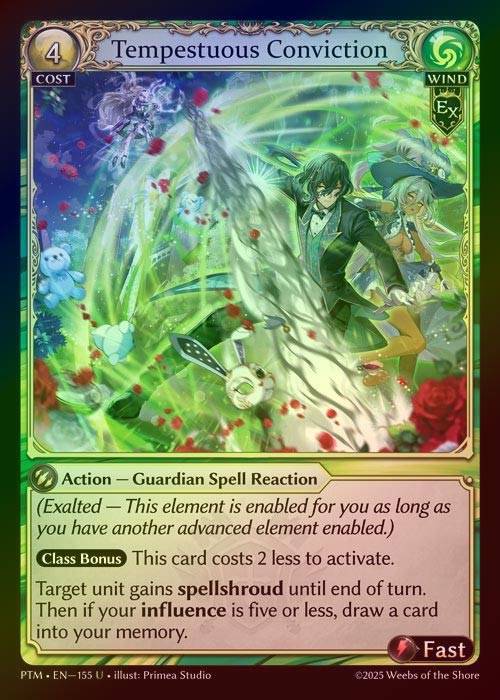 【FOIL】[Wind] Tempestuous Conviction [PTM155-U]