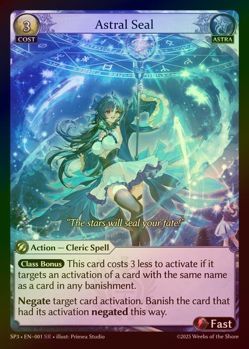 【FOIL】[Astra] Astral Seal [SP3_001-SR]