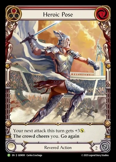 [Revered] Heroic Pose(red)  [GEM091-P]