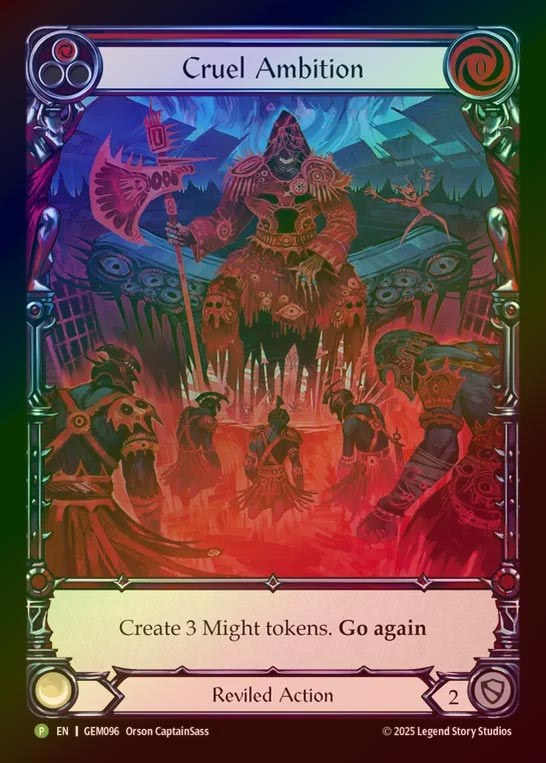 【RF】[Reviled] Cruel Ambition(red)  [GEM096-P]