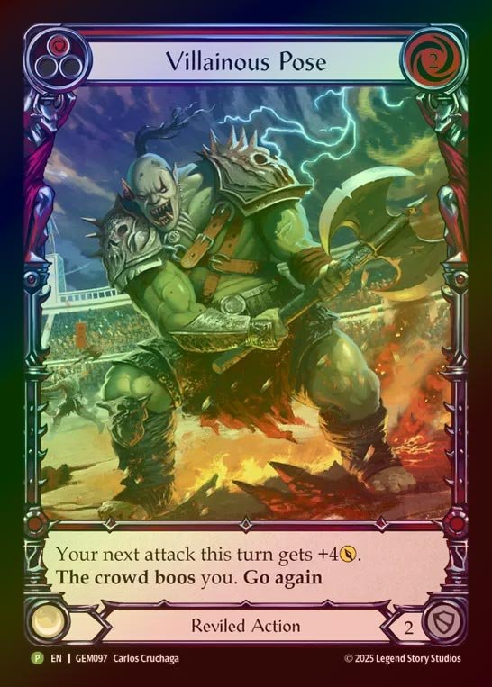 【RF】[Reviled] Villainous Pose(red)  [GEM097-P]