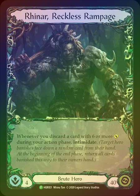 【RF】[Brute] Rhinar, Reckless Rampage [HER021] (Promo) Rainbow Foil