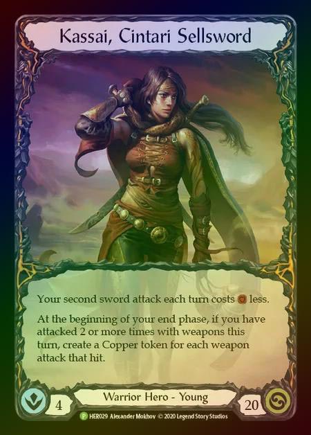 【CF】[Warrior] Kassai, Cintari Sellsword [HER029] (Promo) Cold Foil