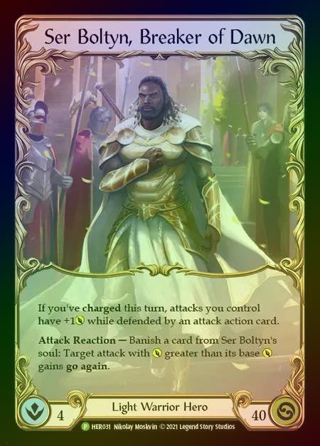 【CF】[Light Warrior] Ser Boltyn, Breaker of Dawn [HER031] (Promo) Cold Foil