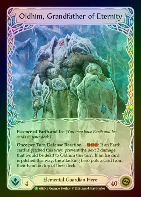 【CF】[Elemental Guardian] Oldhim, Grandfather of Eternity [HER042] (Promo) Cold Foill