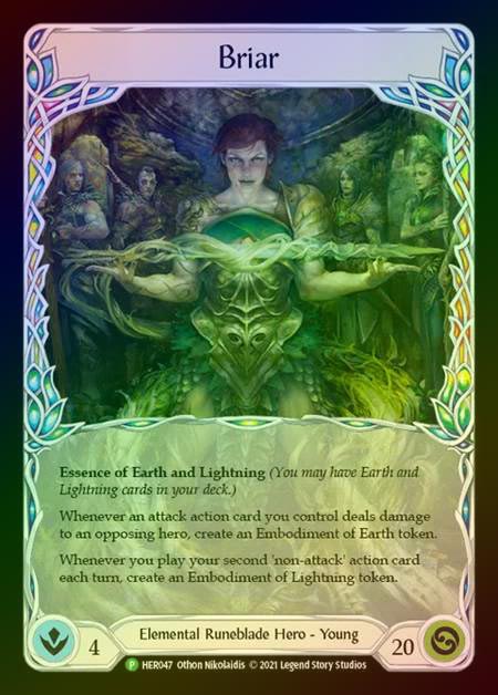 【CF】[Elemental Runeblade] Briar (1st print) [HER047] (Promo) Cold Foill