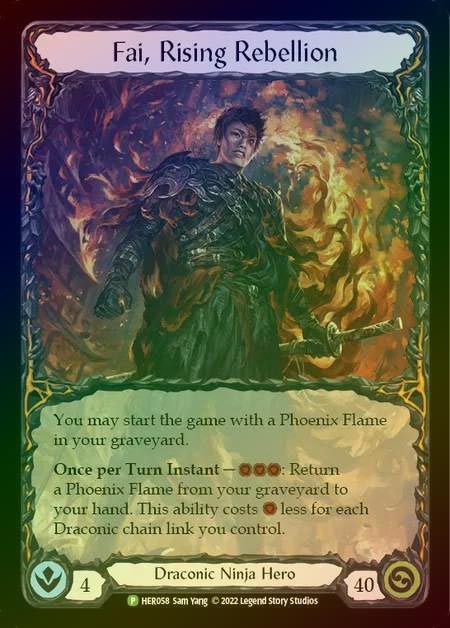 【CF】[Draconic Ninja] Fai, Rising Rebellion [HER058] (Promo) Cold Foil