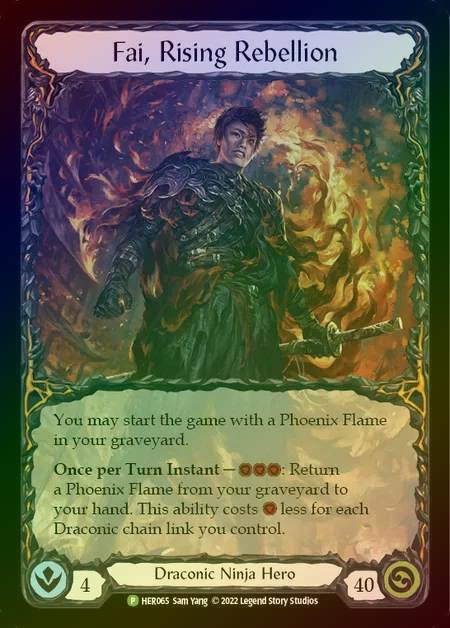 【RF】[Draconic Ninja] Fai, Rising Rebellion [HER065] (Promo) Rainbow Foil