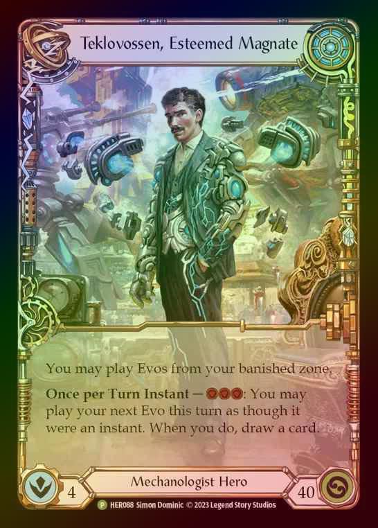 【CF】[Mechanologist] Teklovossen, Esteemed Magnate [HER088] (Promo) Cold Foil