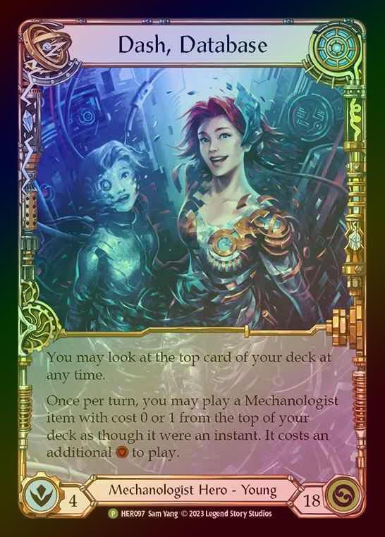 【RF】[Mechanologist] Dash, Database [HER097] (Promo) Rainbow Foil