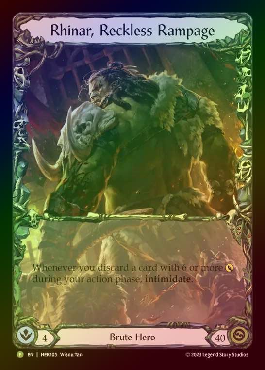 【RF】[Brute] Rhinar, Reckless Rampage [HER105] (Promo) Rainbow Foil