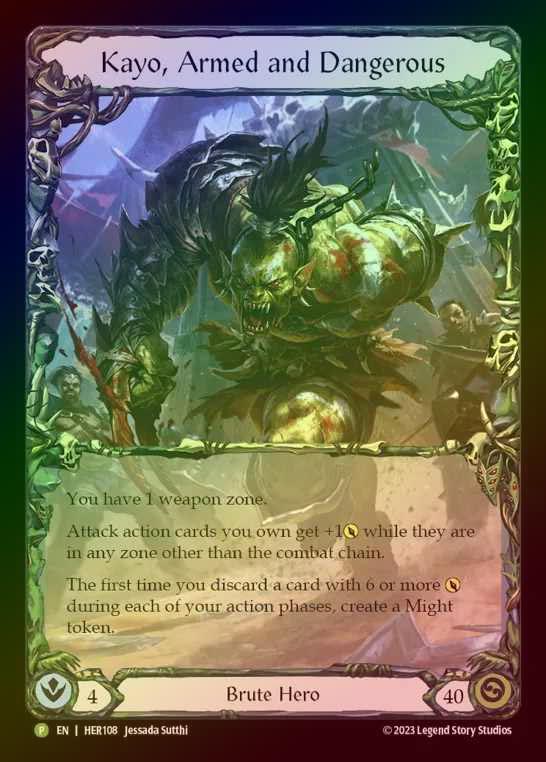 【RF】[Brute] Kayo, Armed and Dangerous [HER108] (Promo) Rainbow Foil