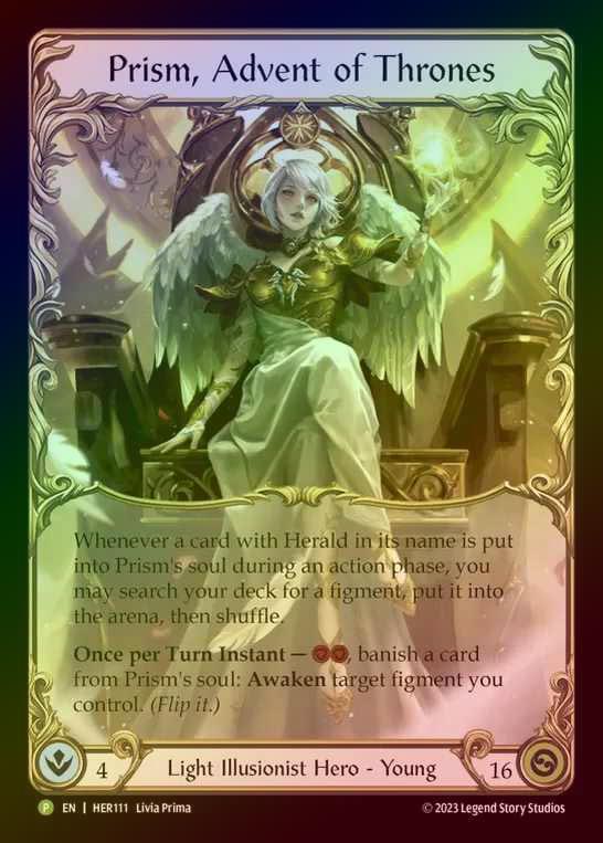 【RF】[Light Illusionist] Prism, Advent of Thrones [HER111] (Promo) Rainbow Foil