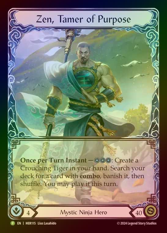 【RF】[Mystic Ninja] Zen, Tamer of Purpose [HER115] (Promo) Rainbow Foil