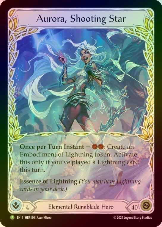 【RF】[Elemental Runeblade] Aurora, Shooting Star [HER120] (Promo) Rainbow Foil