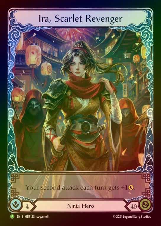 【RF】[Ninja] Ira, Scarlet Revenger [HER123] (Promo) Rainbow Foil