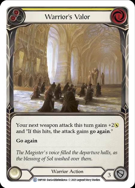 [Warrior] Warrior's Valor [1HP160-R] (yellow)