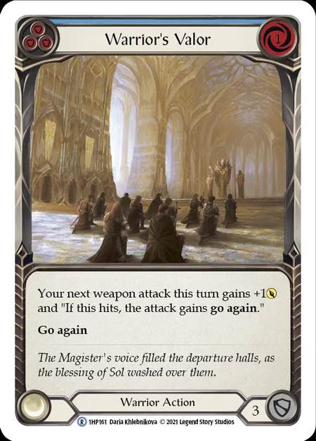 [Warrior] Warrior's Valor [1HP161-R] (blue)