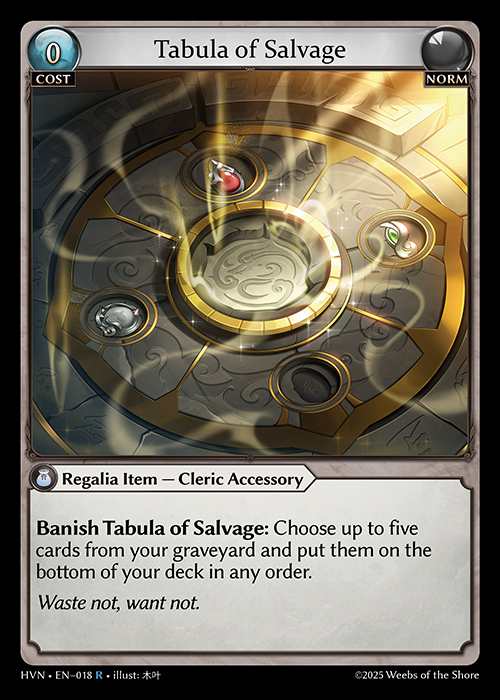 [Norm] Tabula of Salvage [HVN018-R]