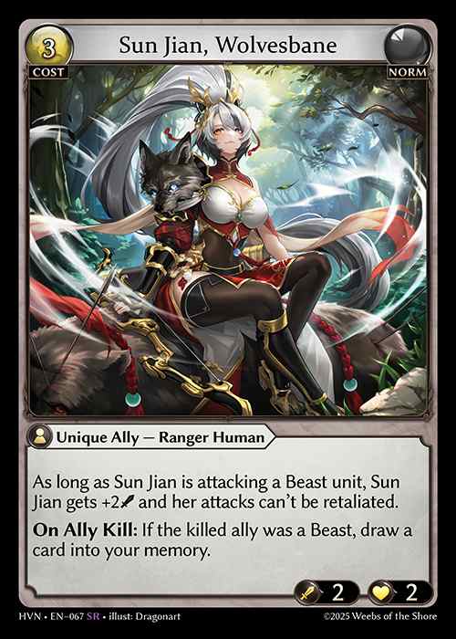 [Norm] Sun Jian, Wolvesbane [HVN067-SR]