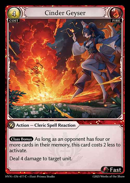 [Fire] Cinder Geyser [HVN077-C]