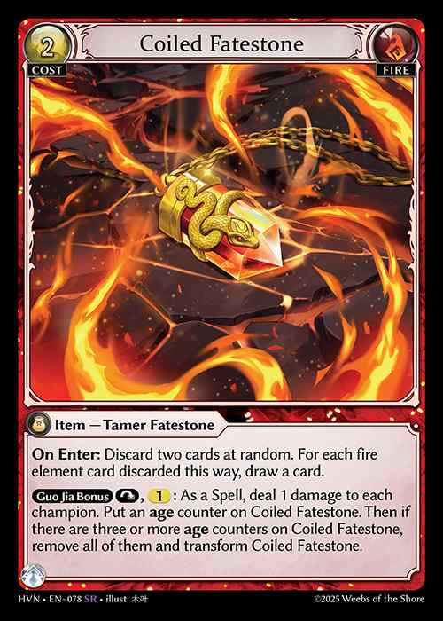 [Fire] Coiled Fatestone / Serpentine Judicator [HVN078-SR]
