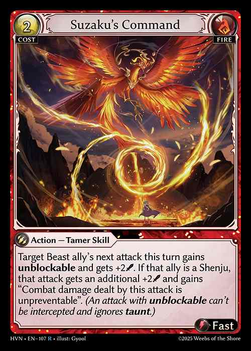 [Fire] Suzaku's Command [HVN107-R]