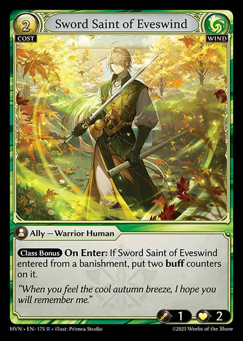 [Wind] Sword Saint of Eveswind [HVN175-R]