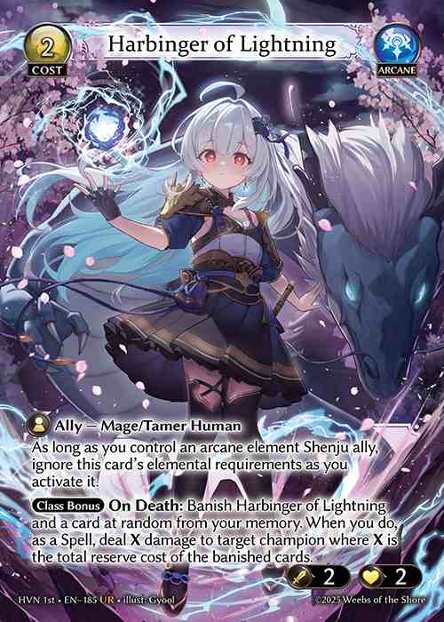 [Arcane] Harbinger of Lightning [HVN185-UR]