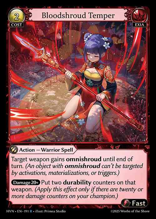 [Exia] Bloodshroud Temper [HVN191-R]