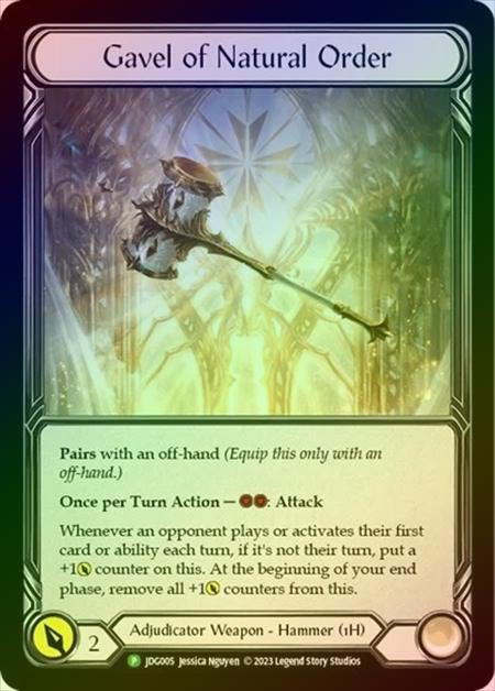【CF】[Adjudicator] Gavel of Natural Order [JDG005] (Promo) Cold Foil