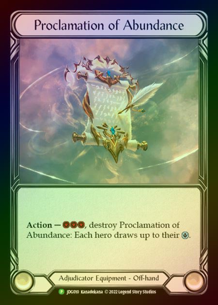 【RF】[Adjudicator] Proclamation of Abundance [JDG010] (Promo) Rainbow Foil