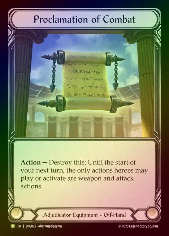 【CF】[Adjudicator] Proclamation of Combat [JDG025] (Promo) Cold Foil