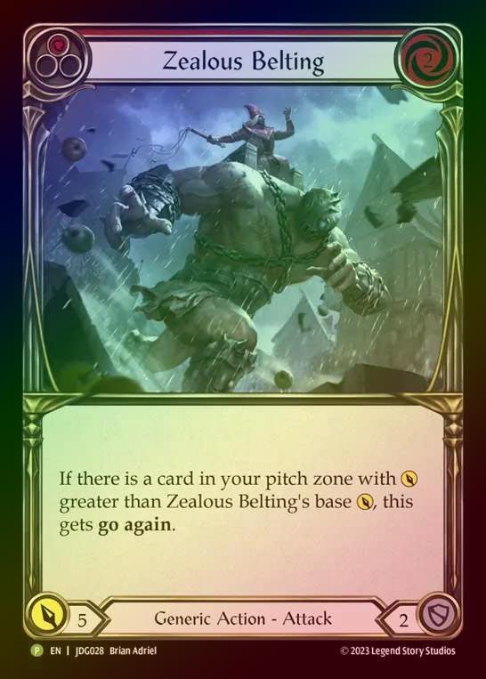 【CF】[Generic] Zealous Belting (red) [JDG028] (Promo) Cold Foil