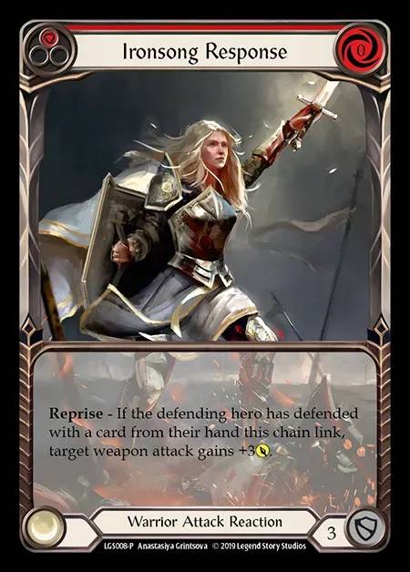 [Warrior] Ironsong Response (red) [LGS008] (Promo)