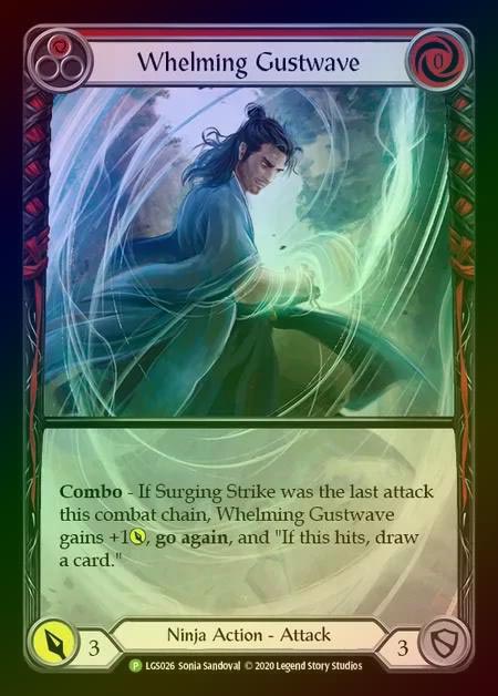 【RF】[Ninja] Whelming Gustwave (red) [LGS026] (Promo) Rainbow Foil