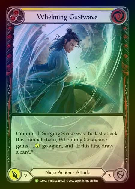 【RF】[Ninja] Whelming Gustwave (yellow) [LGS027] (Promo) Rainbow Foil