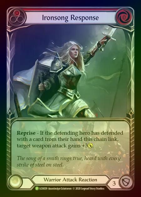 【RF】[Warrior] Ironsong Response (red) [LGS029] (Promo) Rainbow Foil