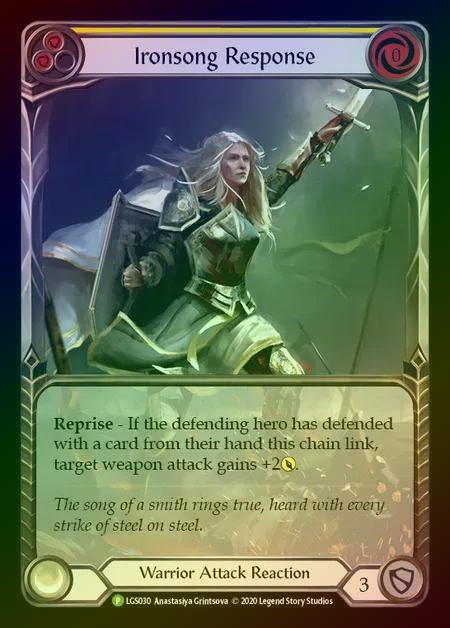【RF】[Warrior] Ironsong Response (yellow) [LGS030] (Promo) Rainbow Foil