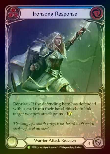 【RF】[Warrior] Ironsong Response (blue) [LGS031] (Promo) Rainbow Foil