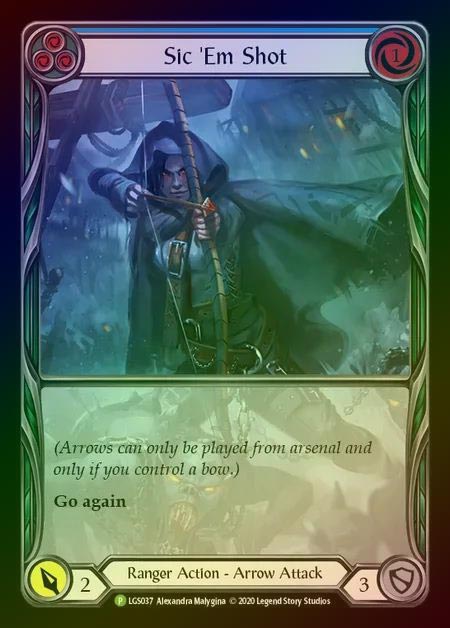 【RF】[Ranger] Sic 'Em Shot (blue) [LGS037] (Promo) Rainbow Foil