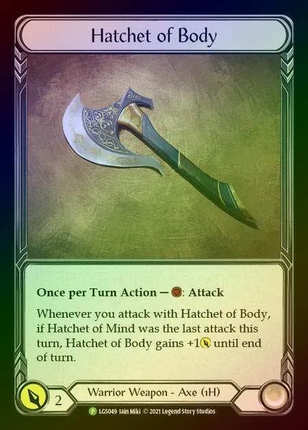 【CF】[Warrior] Hatchet of Body [LGS049] (Promo) Cold Foil