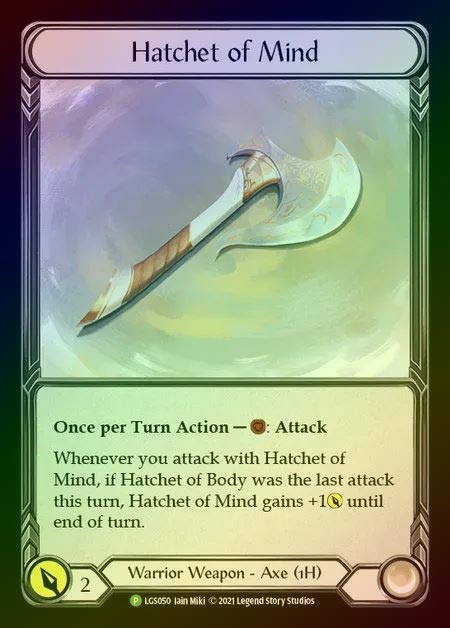 【CF】[Warrior] Hatchet of Mind [LGS050] (Promo) Cold Foil