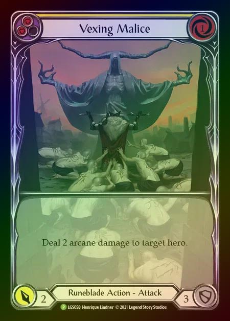 【RF】[Runeblade] Vexing Malice (yellow) [LGS058] (Promo) Rainbow Foil