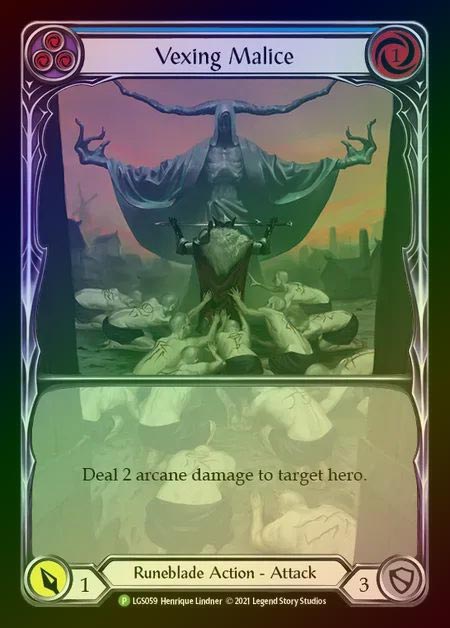 【RF】[Runeblade] Vexing Malice (blue) [LGS059] (Promo) Rainbow Foil