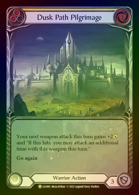 【RF】[Warrior] Dusk Path Pilgrimage (yellow) [LGS061] (Promo) Rainbow Foil