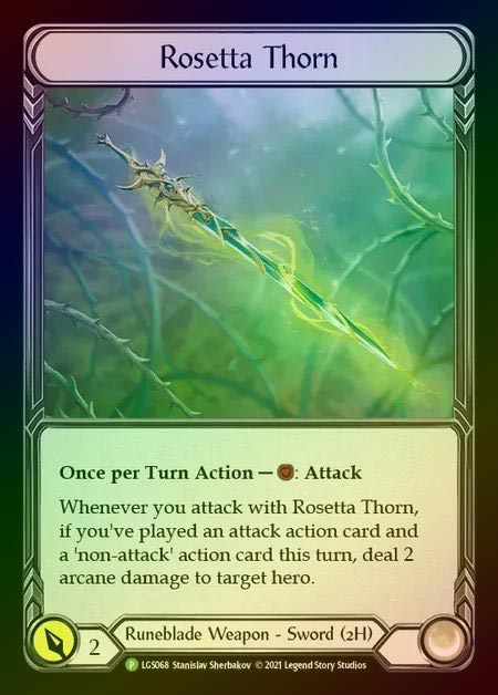 【CF】[Runeblade] Rosetta Thorn [LGS068] (Promo) Cold Foil