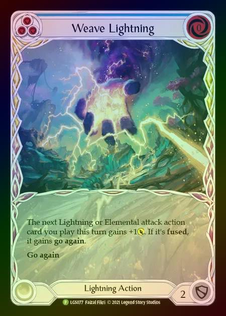 【RF】[Lightning] Weave Lightning (blue) [LGS077] (Promo) Rainbow Foil